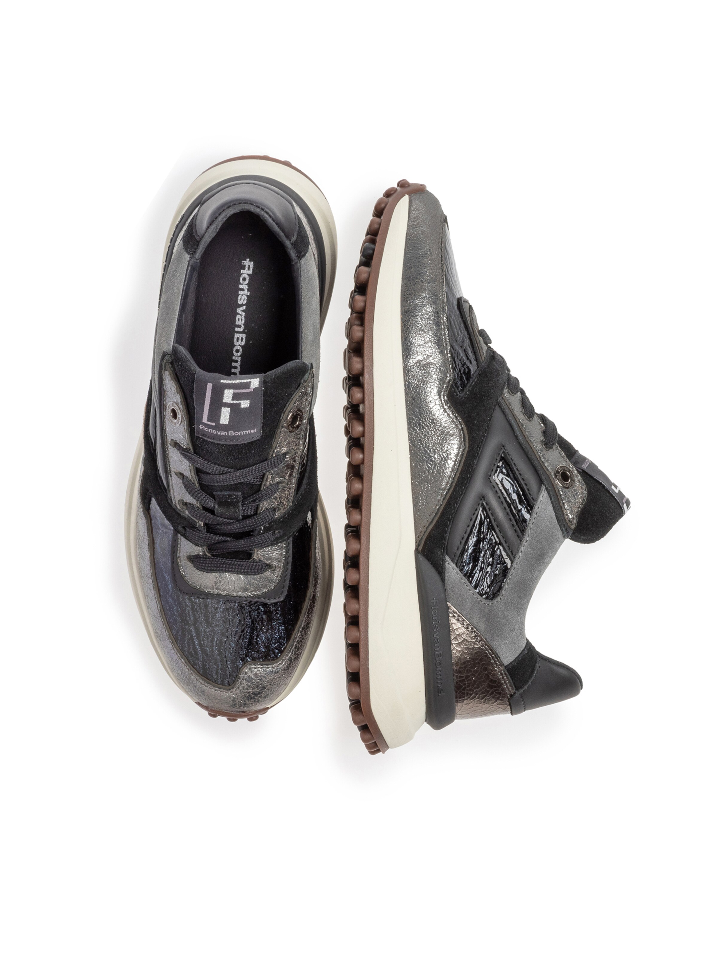 Floris van Bommel Sneakers laag 'Noppi 36' in Zilver