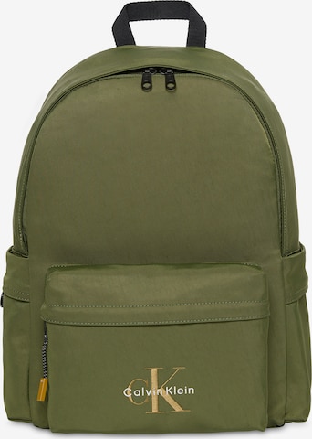 Calvin Klein - Mochila 'BOLD' en verde: frente