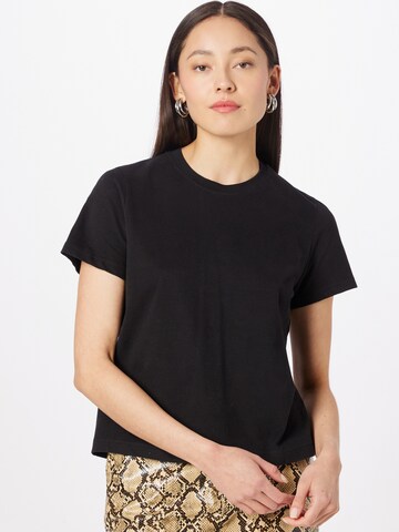 WEEKDAY T-shirt 'Lean' i svart: framsida