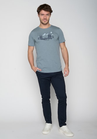 GREENBOMB Shirt 'Bike Mountain Pines' in Blauw