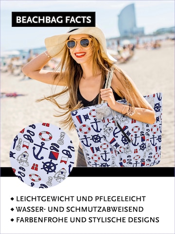 DonDon Beach Bag in White: front