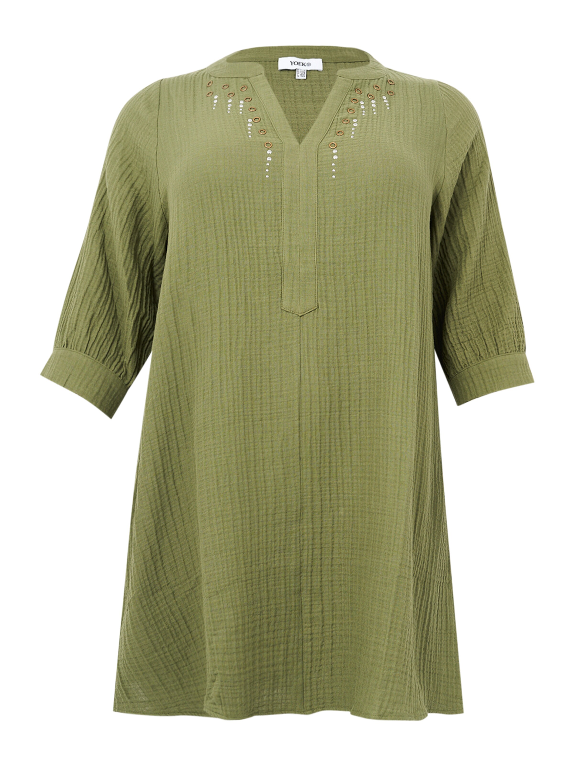 YOEK Tunic in Green: front