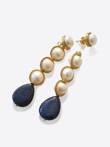 PUABI Earrings 'Amara Lapis Royale' in White