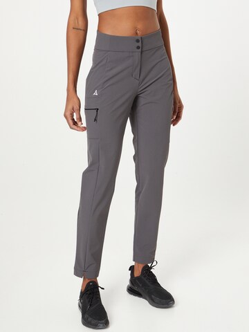 Schöffel Slim fit Outdoor Pants 'Teisenberg' in Grey: front