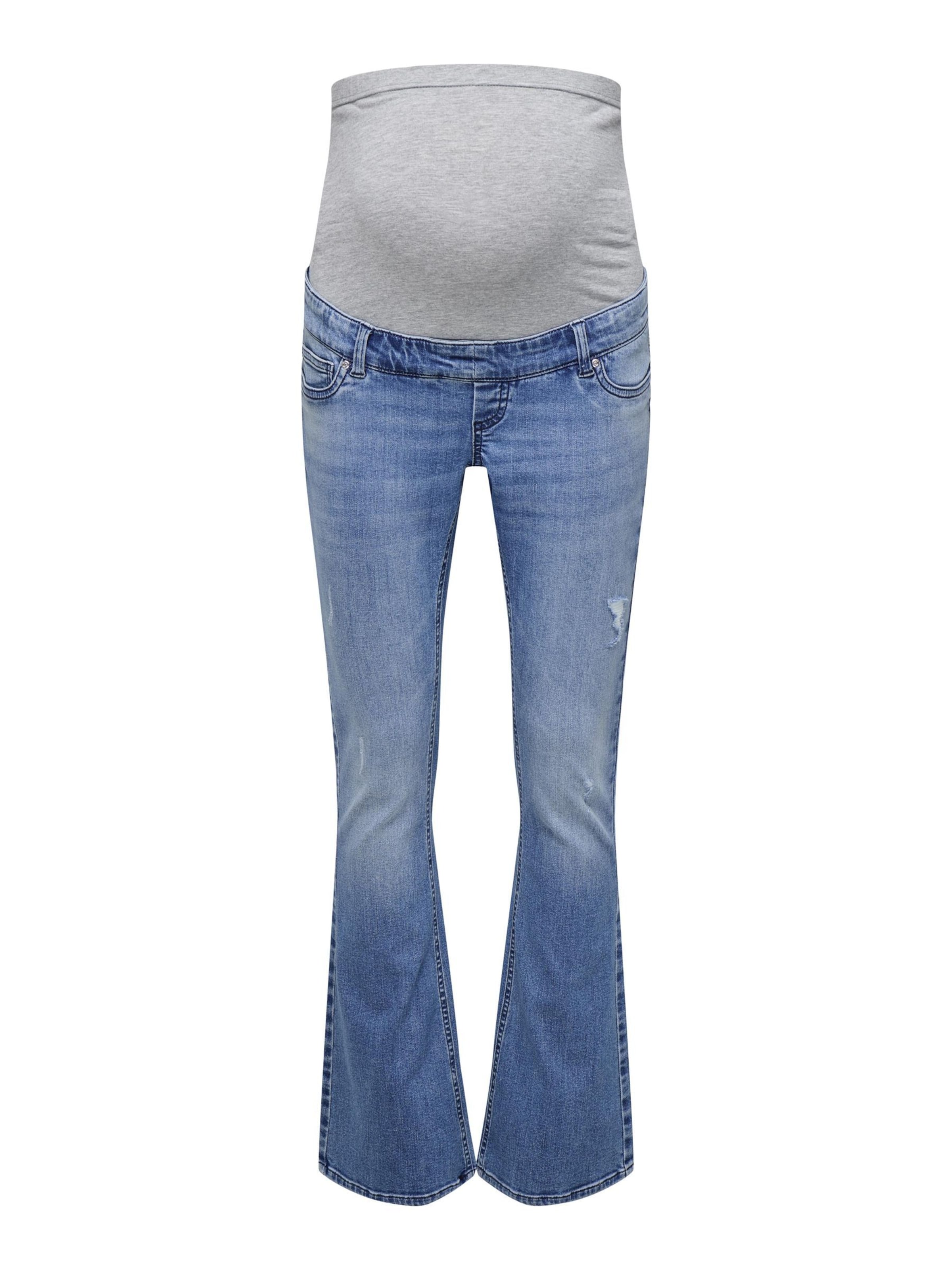 Only Maternity Flared Jeans 'OLMBlush' in Blauw