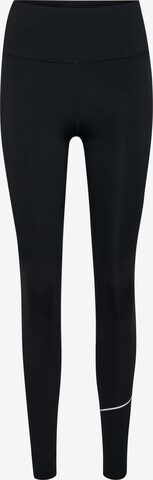 Coupe slim Pantalon de sport 'COURT' Hummel en noir : devant