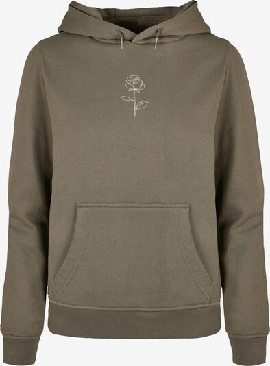 Merchcode Sweatshirt 'Rose' in oliv / weiß, Produktansicht