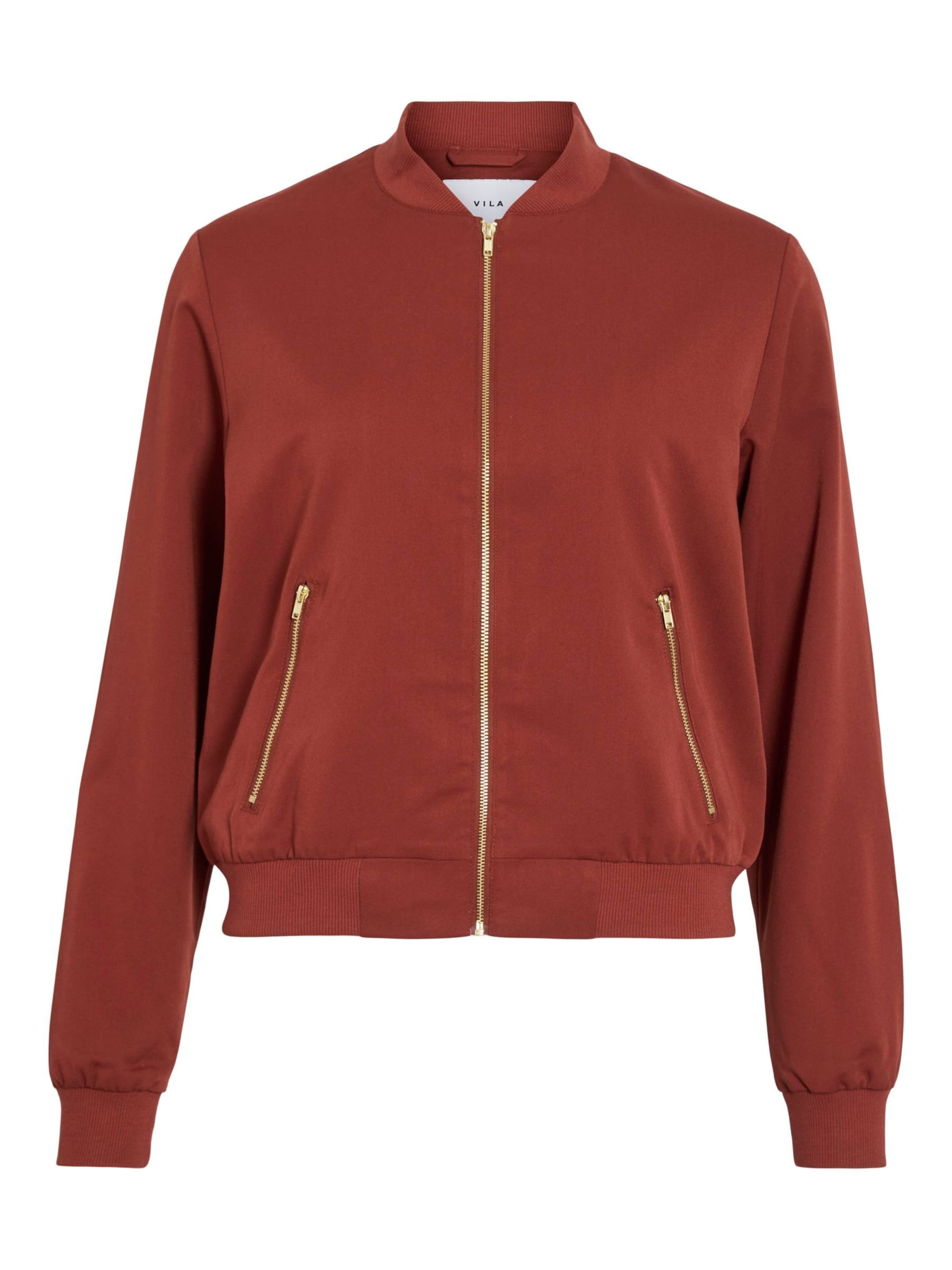 VILA Veste mi-saison en rouille, Vue avec produit