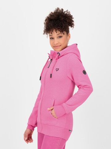 Alife and Kickin Zip-Up Hoodie 'YasminAK' in Pink