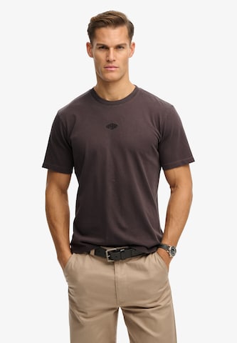 T-Shirt Superdry & Co en marron : devant