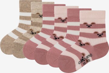 camano Socks in Beige: front