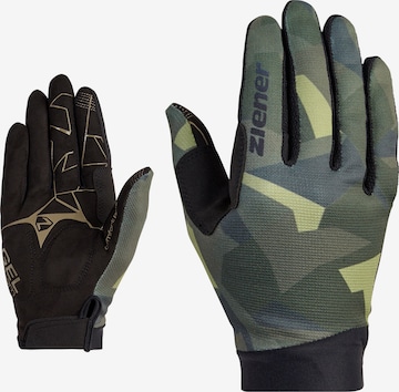 ZIENER Athletic Gloves 'CNUT TOUCH LONG' in Green: front