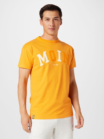 Derbe Shirt 'Moin' in Orange: front