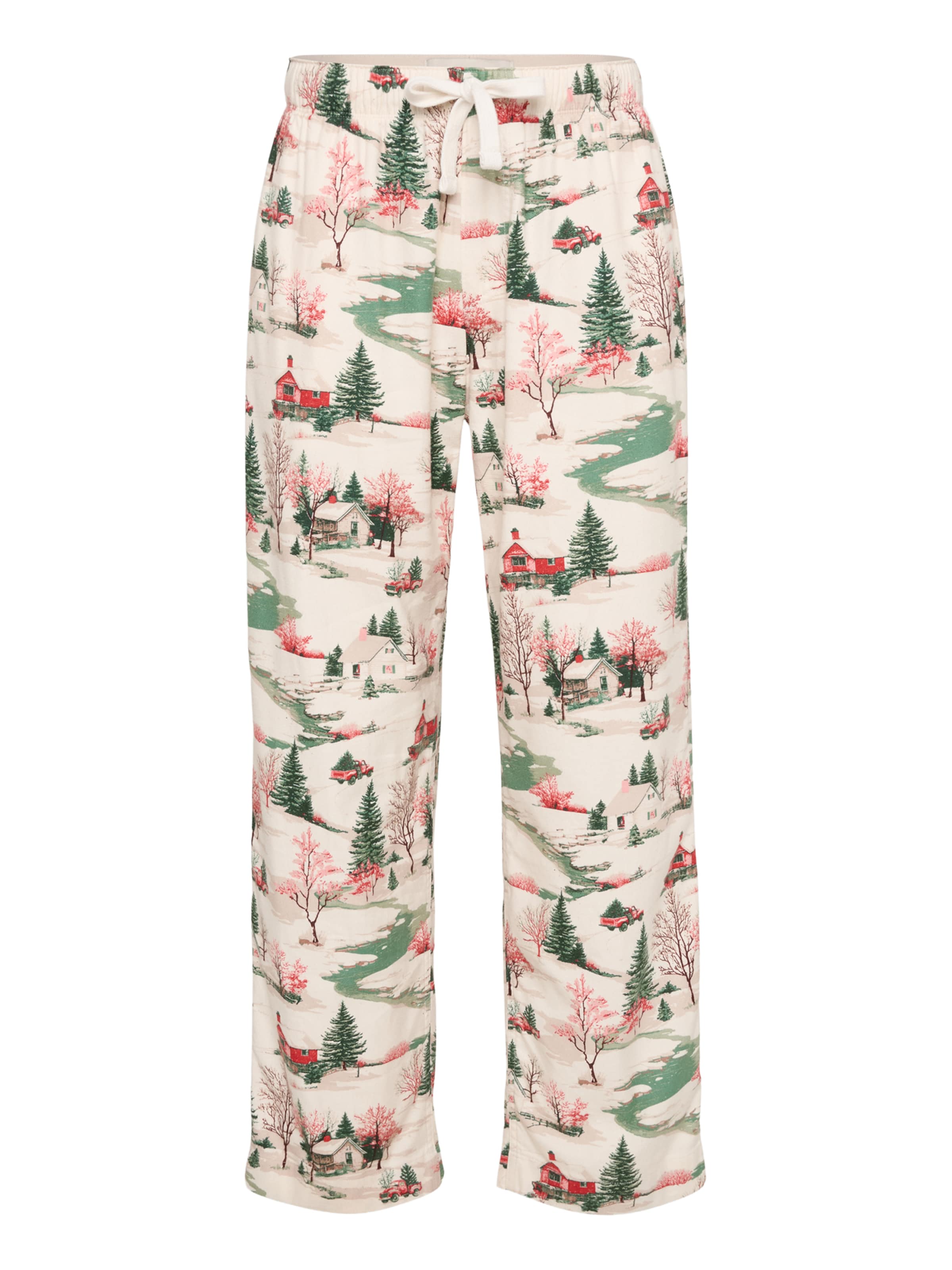 Pantalon de pyjama Abercrombie & Fitch en blanc : devant