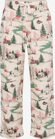 Abercrombie & Fitch Pyjamahousut värissä valkoinen: etupuoli