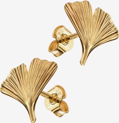 JEVELION Ohrstecker 333 Gold 'GINKGO' in gold, Produktansicht
