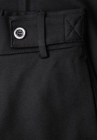 STREET ONE Wide Leg Hose in Schwarz
