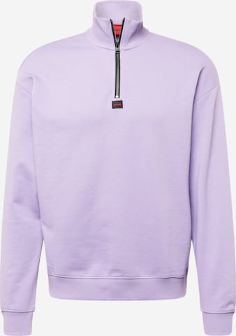 HUGO Sweatshirt 'DURTY' in Purple: front