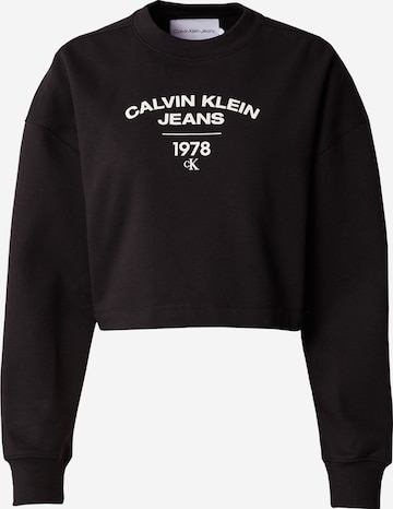 Calvin Klein Jeans Sweatshirt in Schwarz: predná strana