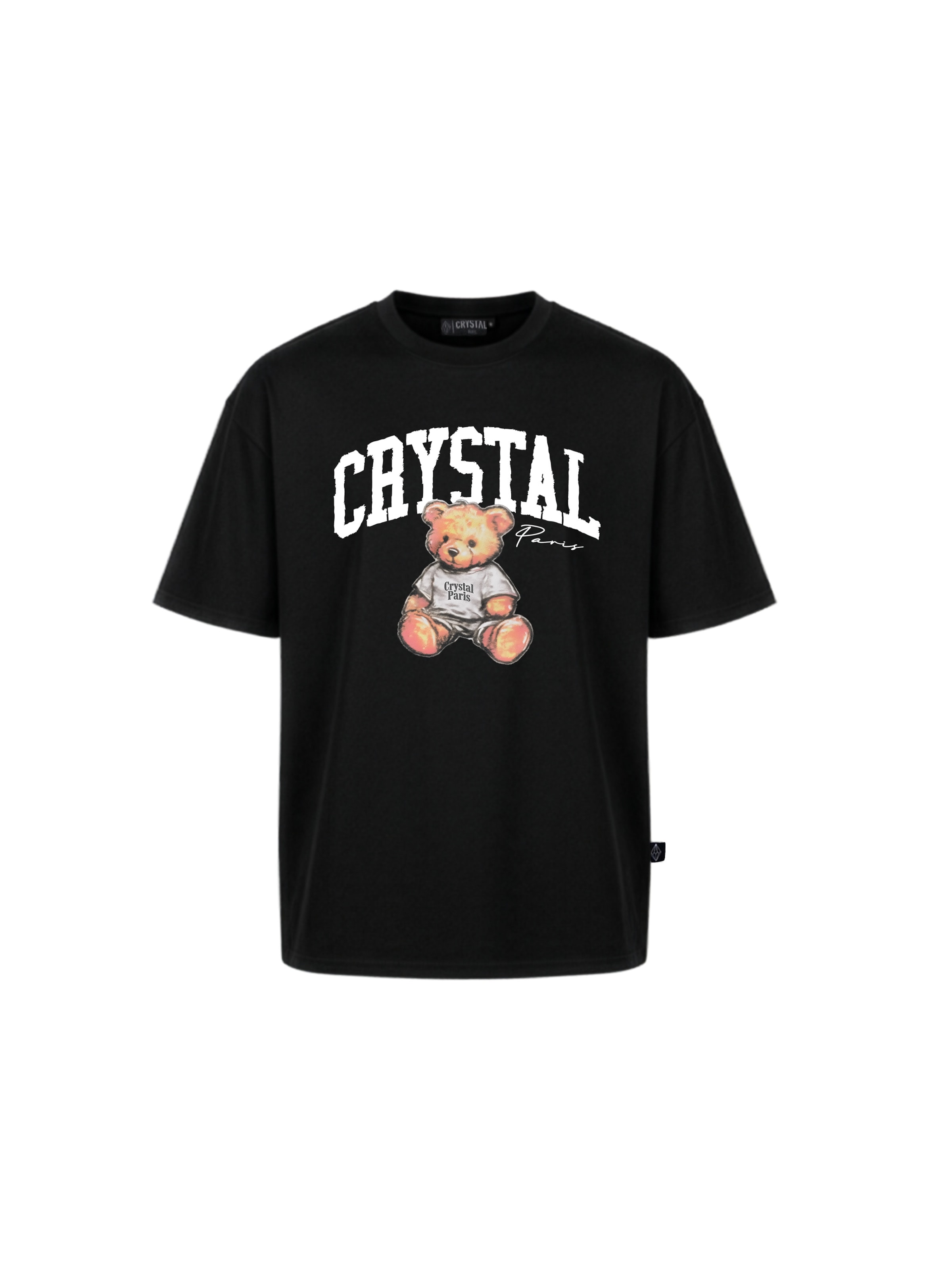 Crystal Paris Shirt 'Teddy' in Black: front