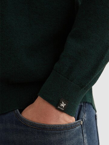 VANGUARD Trui 'Pullover in tonal mouliné with half-zip' in Groen