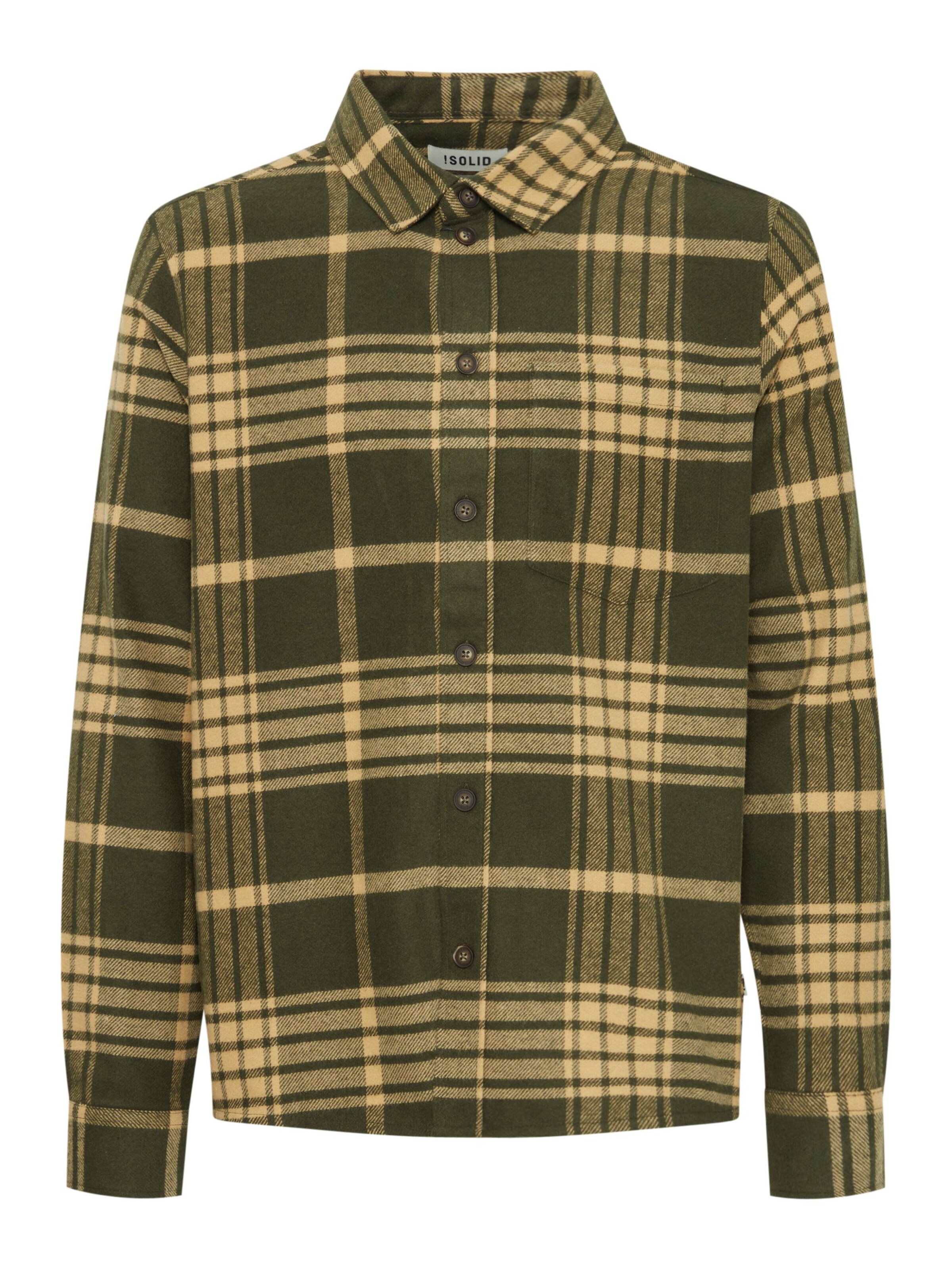 !Solid Overhemd 'Nab' in Groen: voorkant