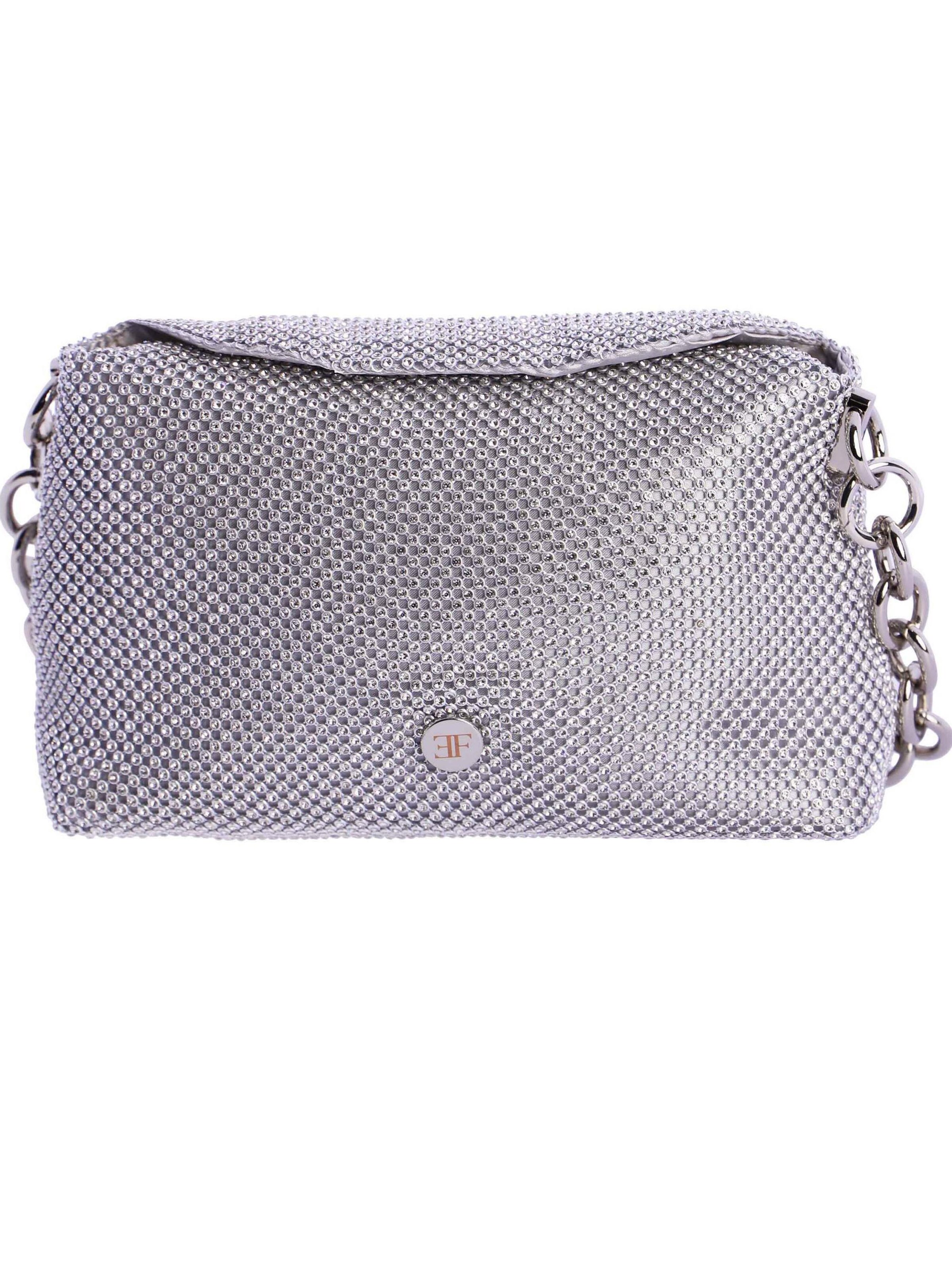 eferri - Bolso de hombro en plata: frente