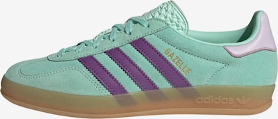 ADIDAS ORIGINALS Baskets basses 'Gazelle' en turquoise / or / violet / violet pastel, Vue avec produit