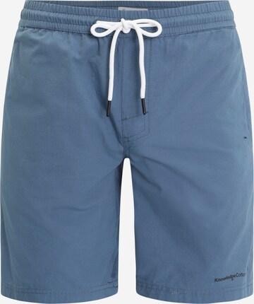 KnowledgeCotton Apparel Regular Zwemshorts in Blauw: voorkant