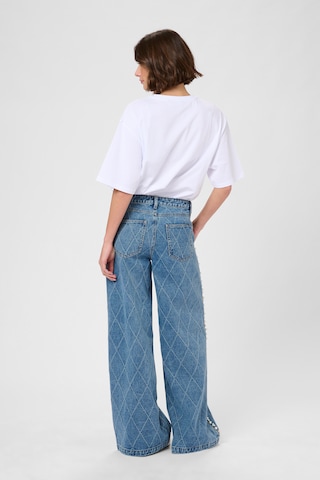 Effilé Jean CULTURE en bleu : devant