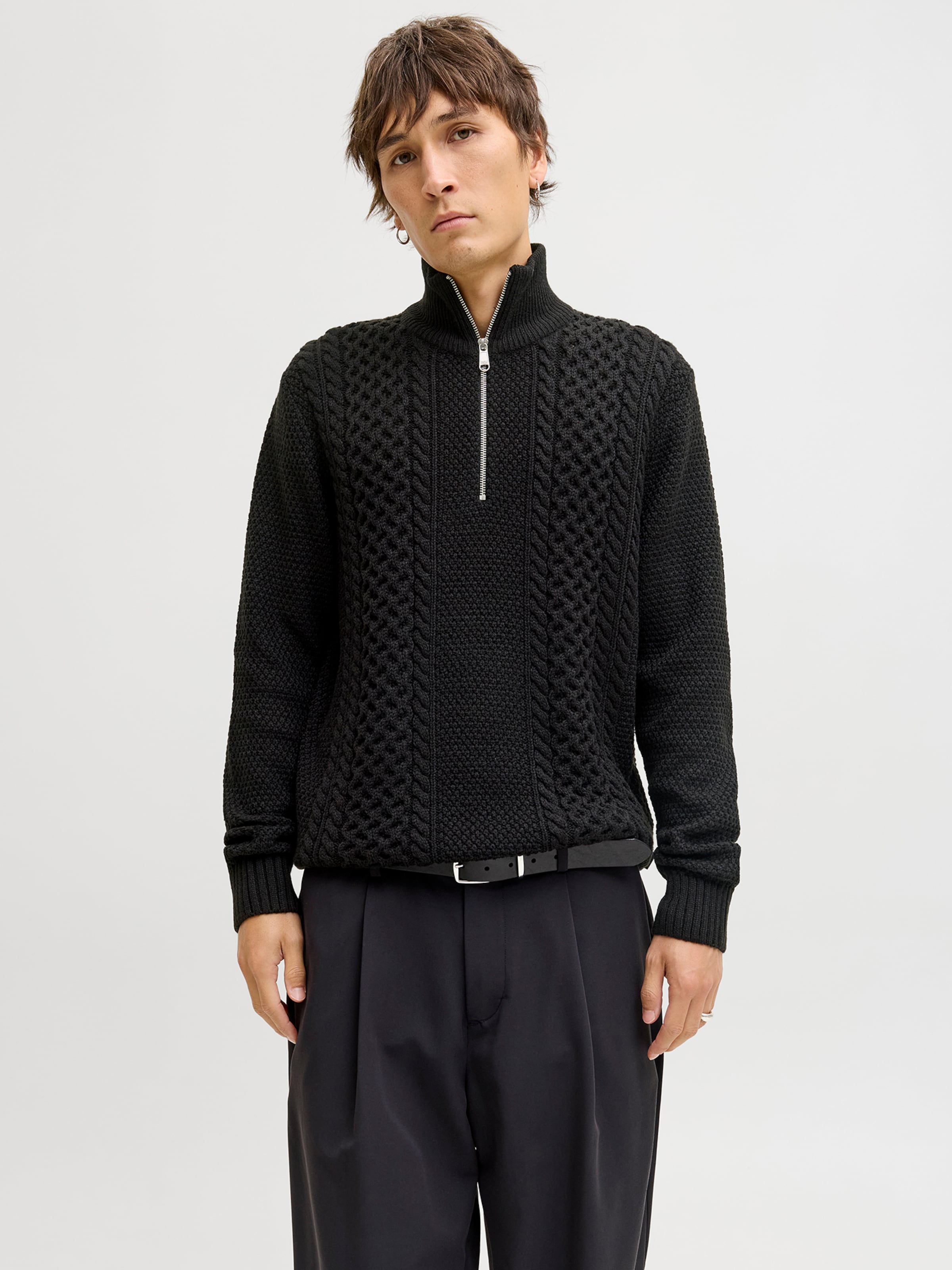 ※Paul JACK & JONES Pulover 'Paul' pe Negru | ABOUT YOU