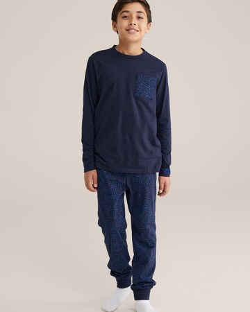 WE Fashion Nachtkledij in Blauw: voorkant