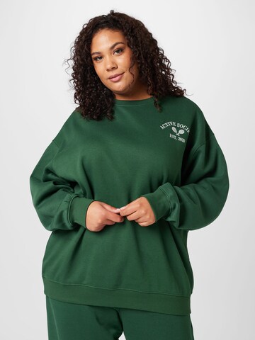 Nasty Gal Plus - Sweatshirt em verde: frente
