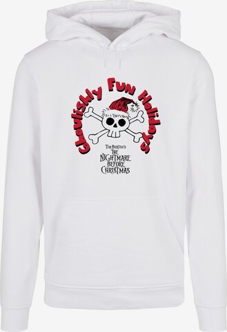 ABSOLUTE CULT Sweatshirt 'The Nightmare Before Christmas - Ghoulishly Fun Holidays' in Weiß: predná strana