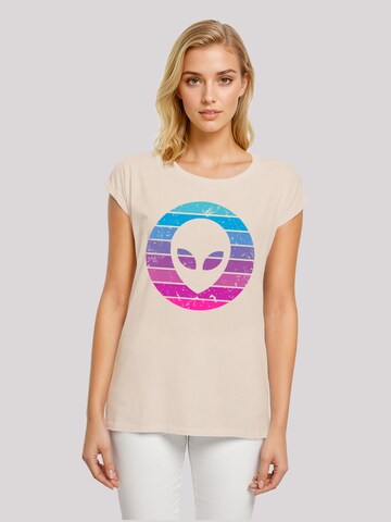 T-shirt 'Alien Kopf' F4NT4STIC en beige : devant
