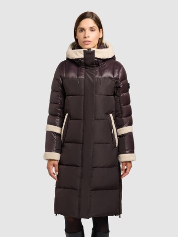 khujo Χειμερινό παλτό 'Desna2' σε καφέ: μπροστά