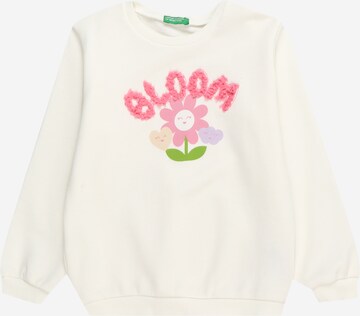 UNITED COLORS OF BENETTON Sweatshirt in White: front