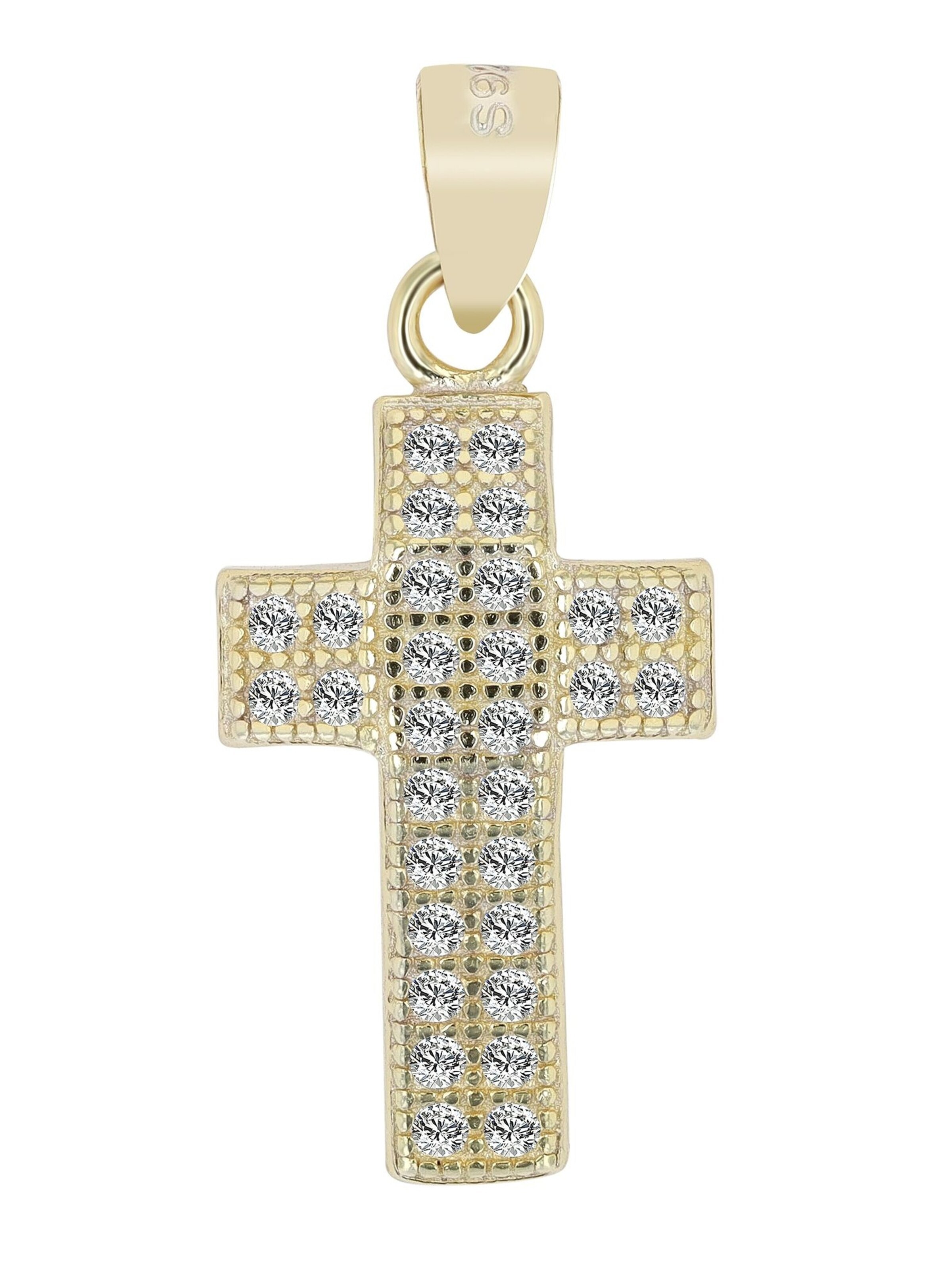 Akzent Anhänger 'Finley, 925 Sterlingsilber, langlebig'‌‌‌‌‌‌‌‌‌ in Gold: Vorderseite