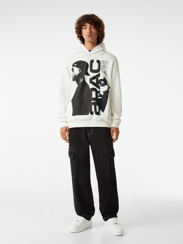 Bershka Sweatshirt in Weiß