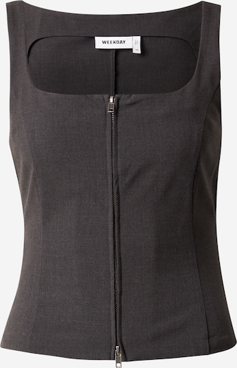 WEEKDAY Toppi 'Hilma' värissä tummanharmaa, Tuotenäkymä
