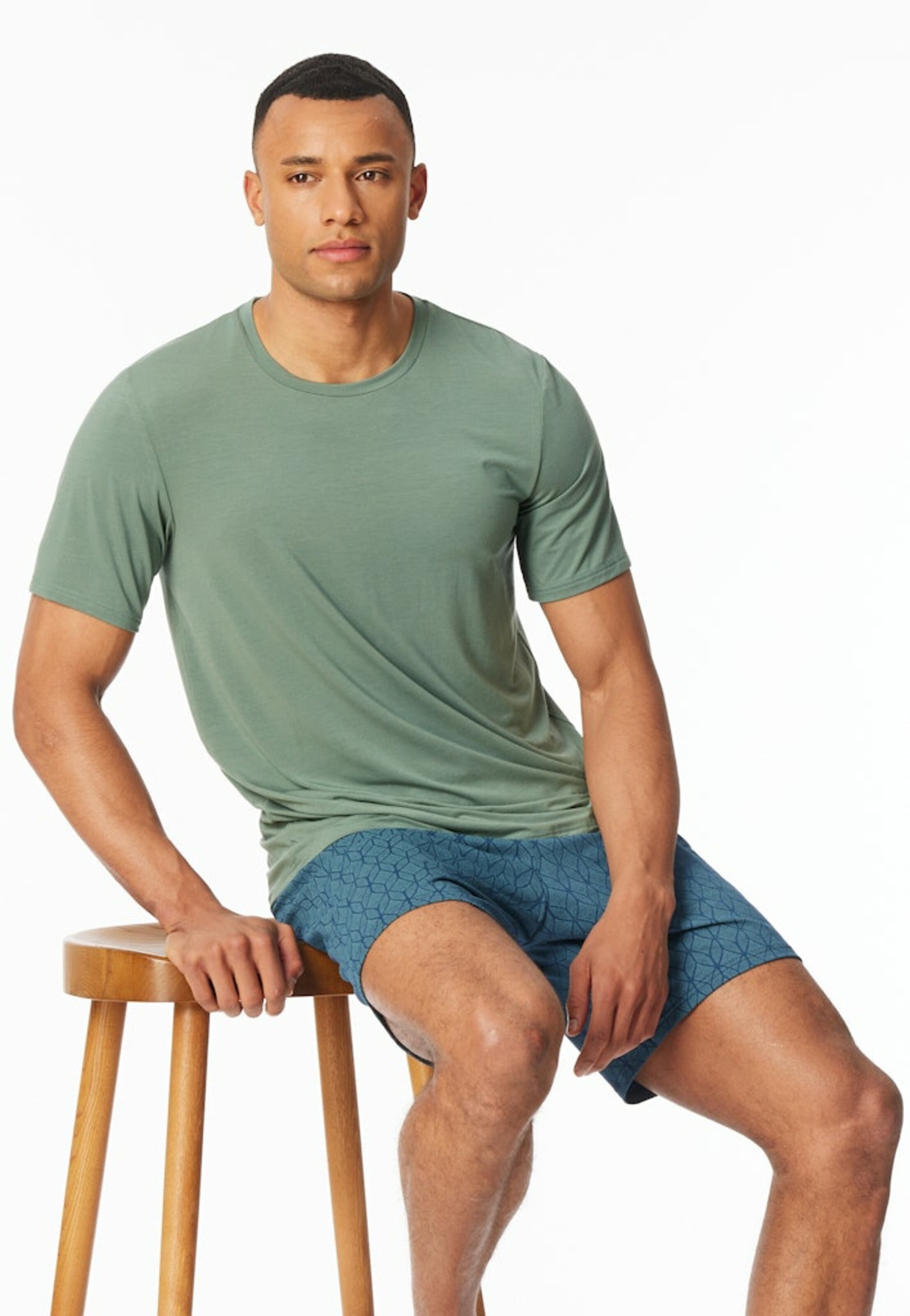 SCHIESSER Pajamas long in Green