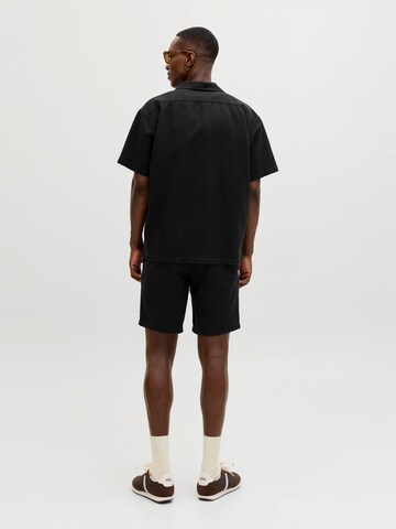 JACK & JONES Comfort Fit Hemd 'JJGLOBAL' in Schwarz