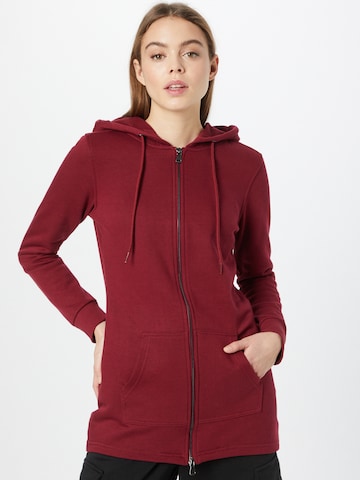 Urban Classics Zip-Up Hoodie in Red: front