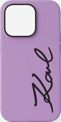 Protection pour smartphone Karl Lagerfeld en violet : devant
