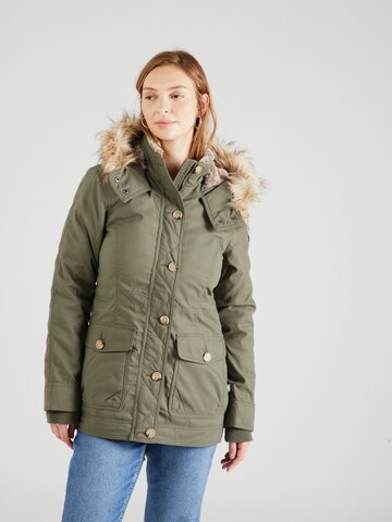 HOLLISTER Winter Parka in Green: front