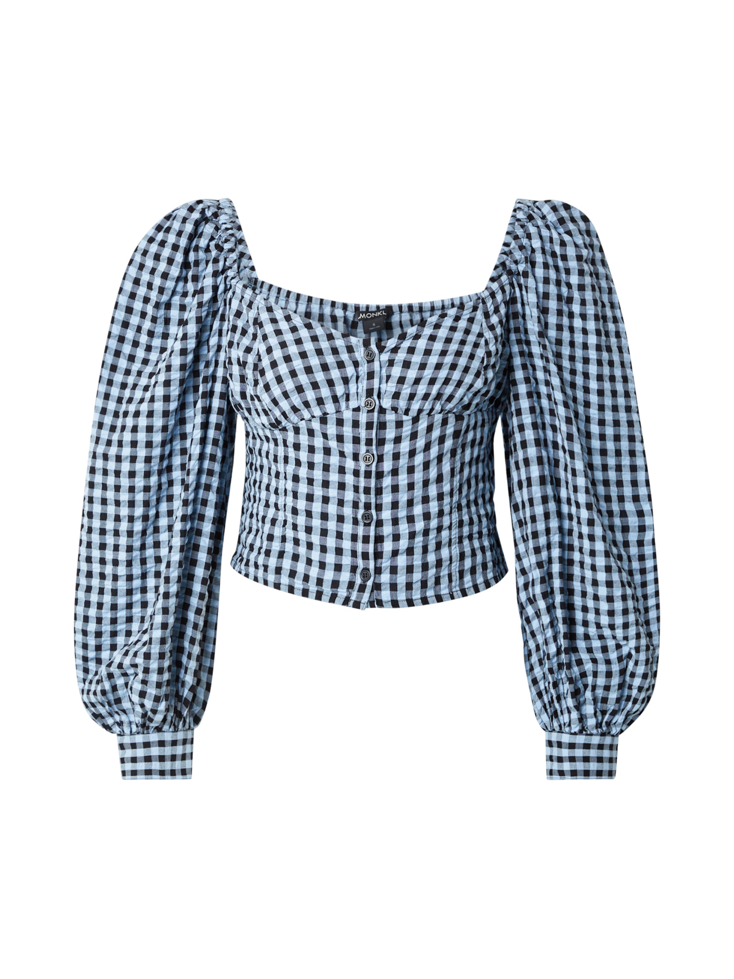 Monki Bluse in Blau: Vorderseite