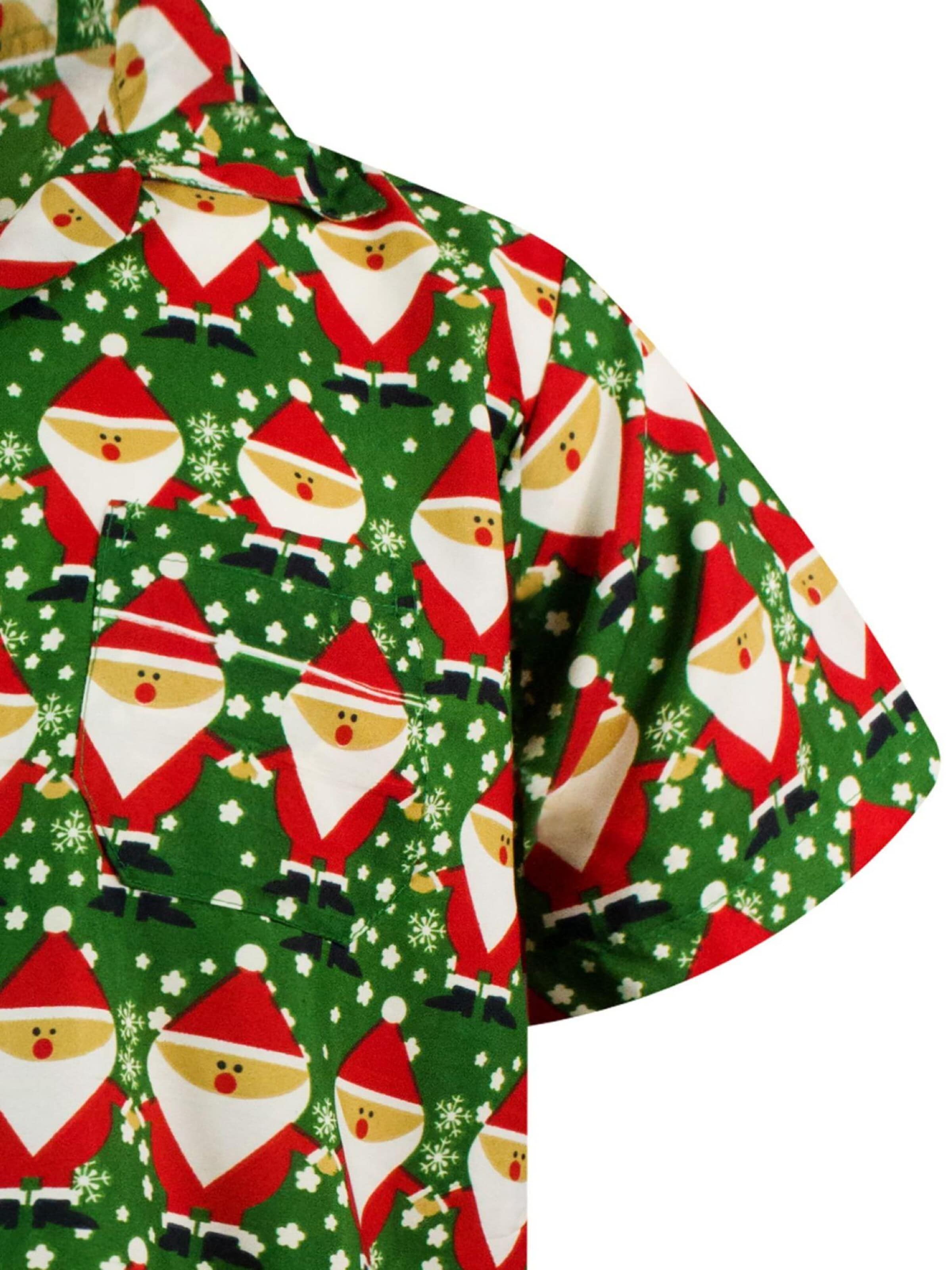 Coupe regular Chemise 'Christmas Santa Allover' King Kameha en vert