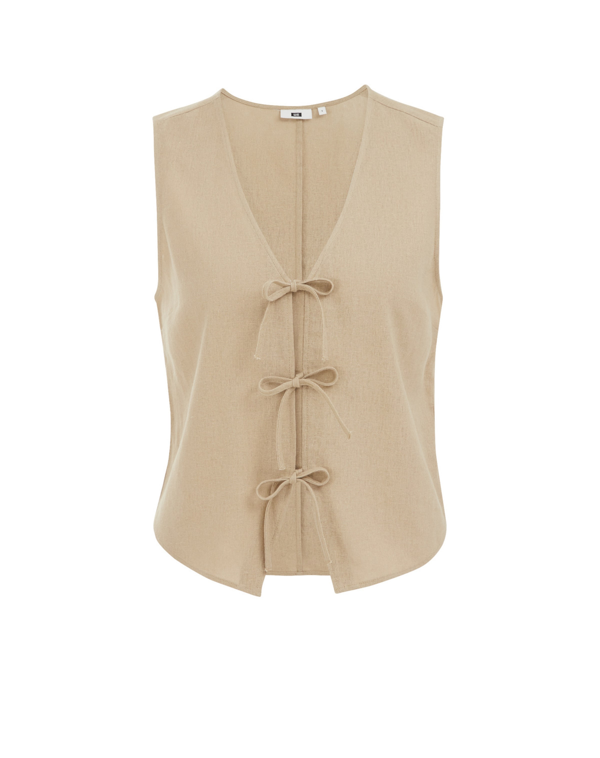 WE Fashion Vest in Beige: front