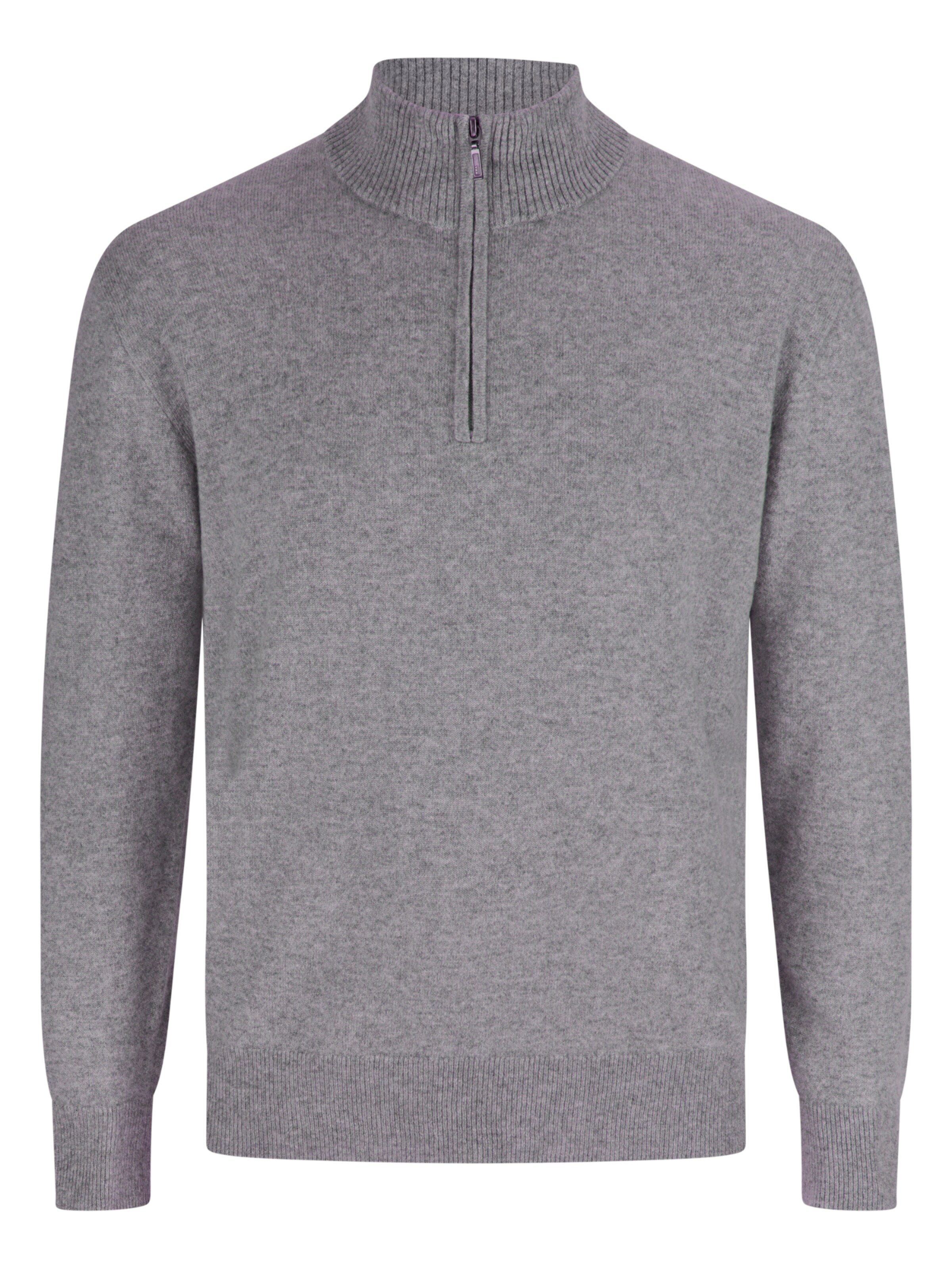 CASH-MERE.CH Knit cardigan in Grey: front