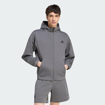 ADIDAS SPORTSWEAR Sportsweatvest 'Z.N.E.' in Grijs: voorkant